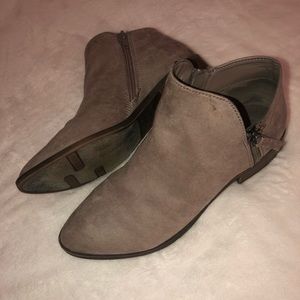 Fergalicious Brown Low Cut Suede Booties